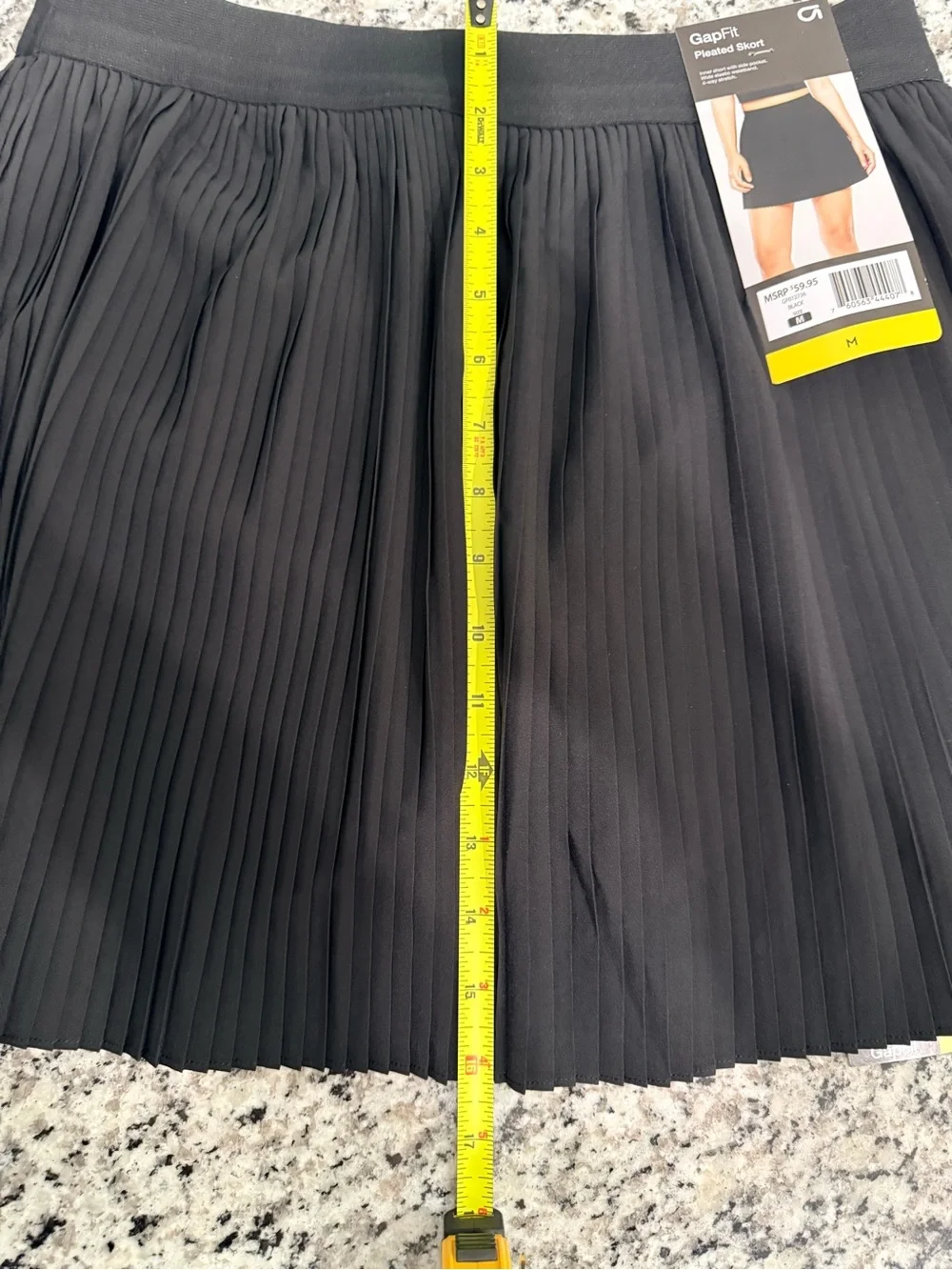 GAP Black Pleated Skorter Skirt size M, NWT - Picture 4 of 5